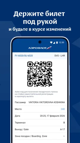 Аэрофлот — скриншот 2